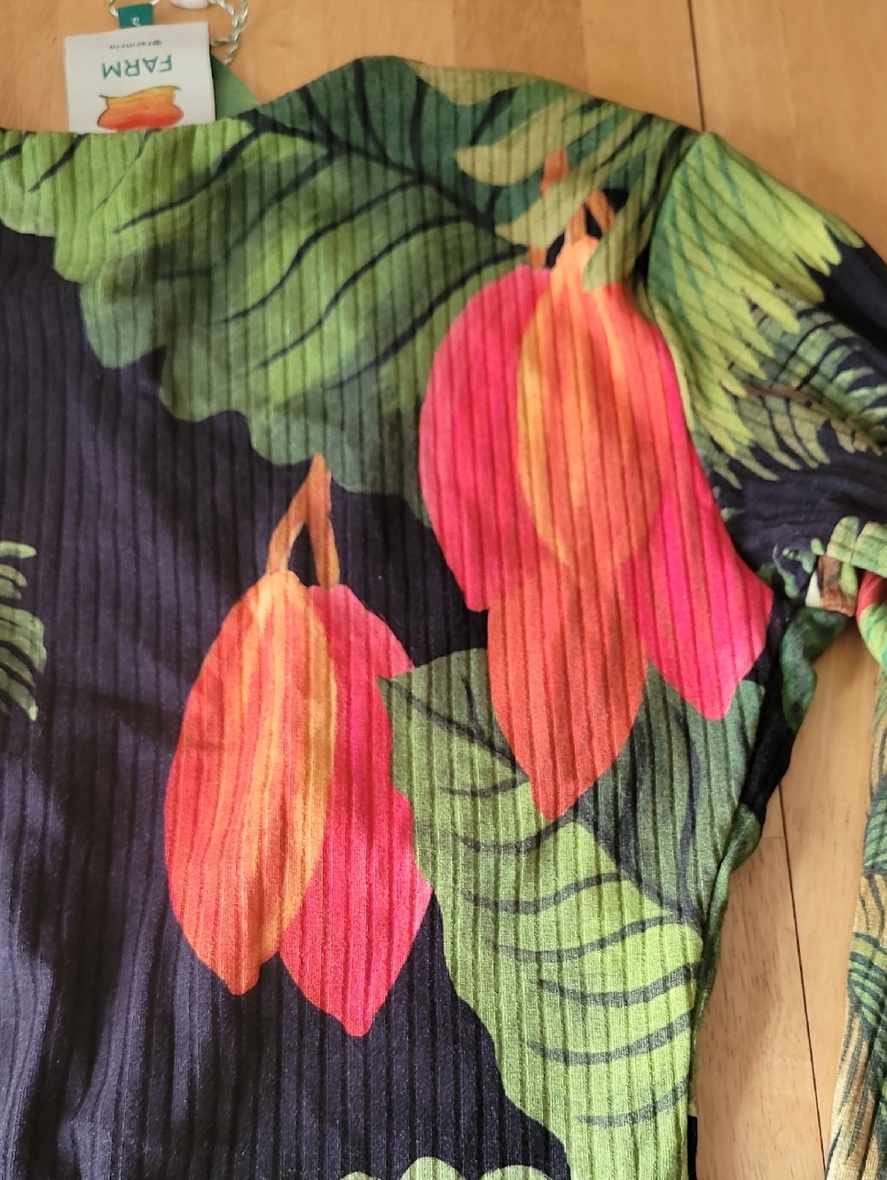 FARM Rio Cocoa Leaf Bodysuit Size S - Picture 6 of 16